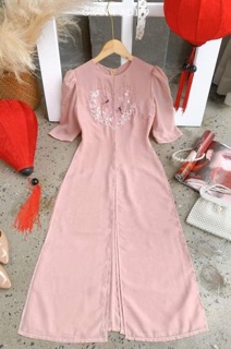 Áo dài 4 tà lụa xẻ tà kèm quần