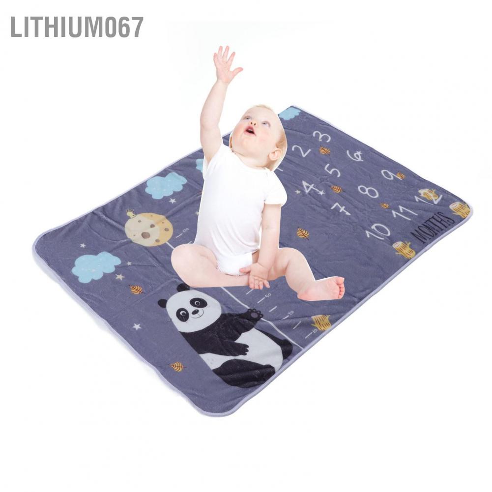 Lithium067 Mền cho bé hàng tháng hình gấu trúc Ghi lại sự phát triển của mềm để chụp ảnh