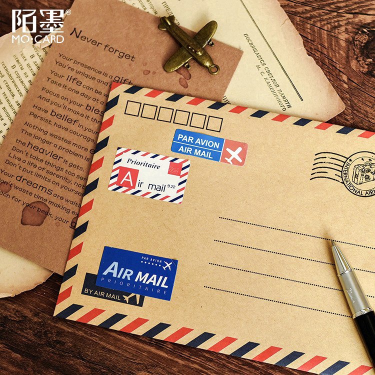 Bộ 45 sticker dán trang trí scrapbook/nhật ký thủ công phong cách Air Mall - S69