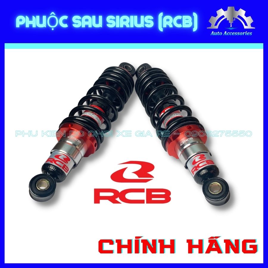 CHÍNH HÃNG RCB 100% - Phuộc Sau RCB - Phuộc Sau XE SIRIUS, Có Tăng Chỉnh, gắn như ZIN, độ nhúng êm ái, giảm sóc tốt