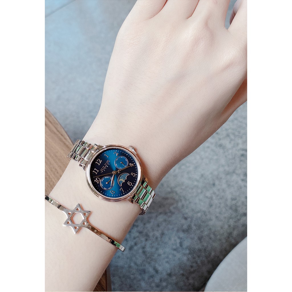 Đồng hồ nữ JS-047A Julius Star kính saphire hàn quốc dây thép (nhiều màu)