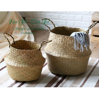 Giỏ cói tự nhiên tổng 10 bộ phi 25 và phi 30