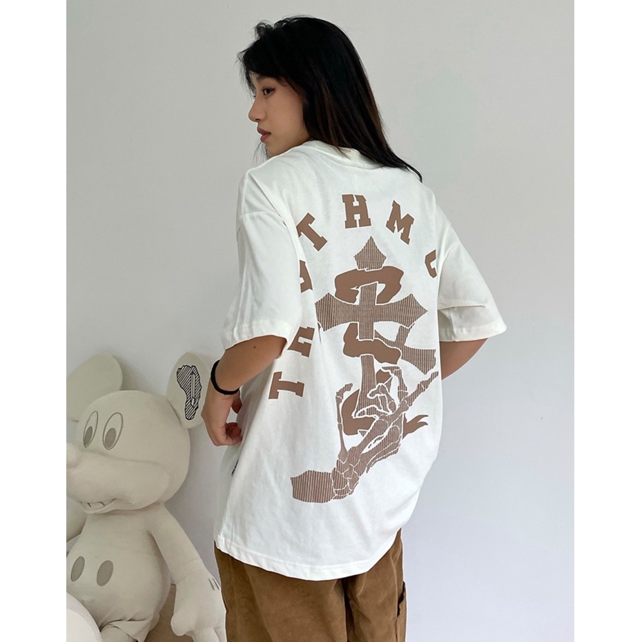 Áo phông nữ rộng oversize Retro  áo thun unisex Ulzzang 100%cotton