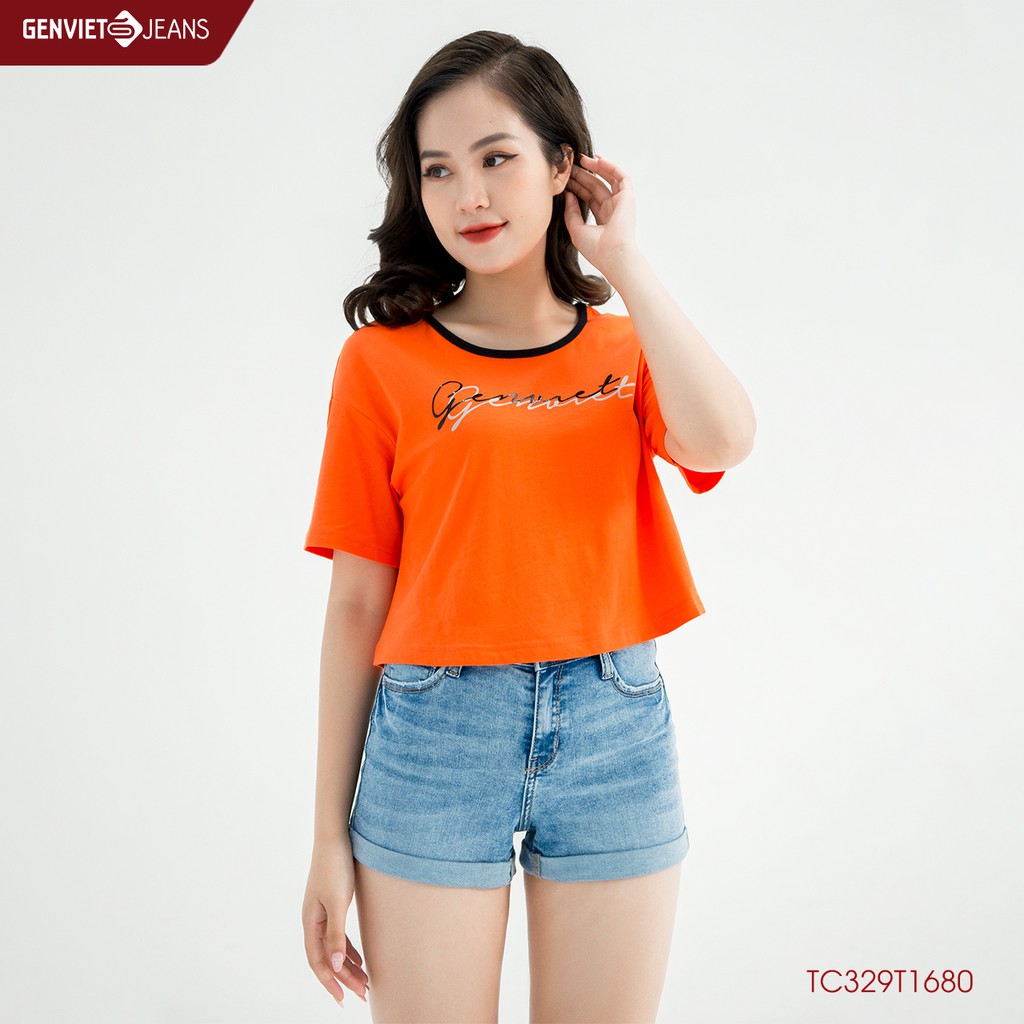 Áo Thun Cộc Tay Croptop TC329T1680 GENVIET