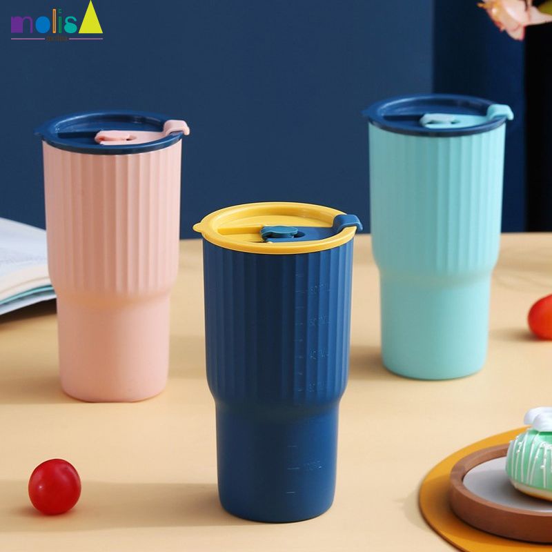 SẴN SÀNG 650ml công suất Lớn rơm Cốc Sáng Tạo cốc cà phê nhựa mùa hè xe sữa xách tay trà sữa sữa tách Uống Ngoài Trời cup Dã Ngoại Nguồn Cung Cấp Du Lịch-molisa
