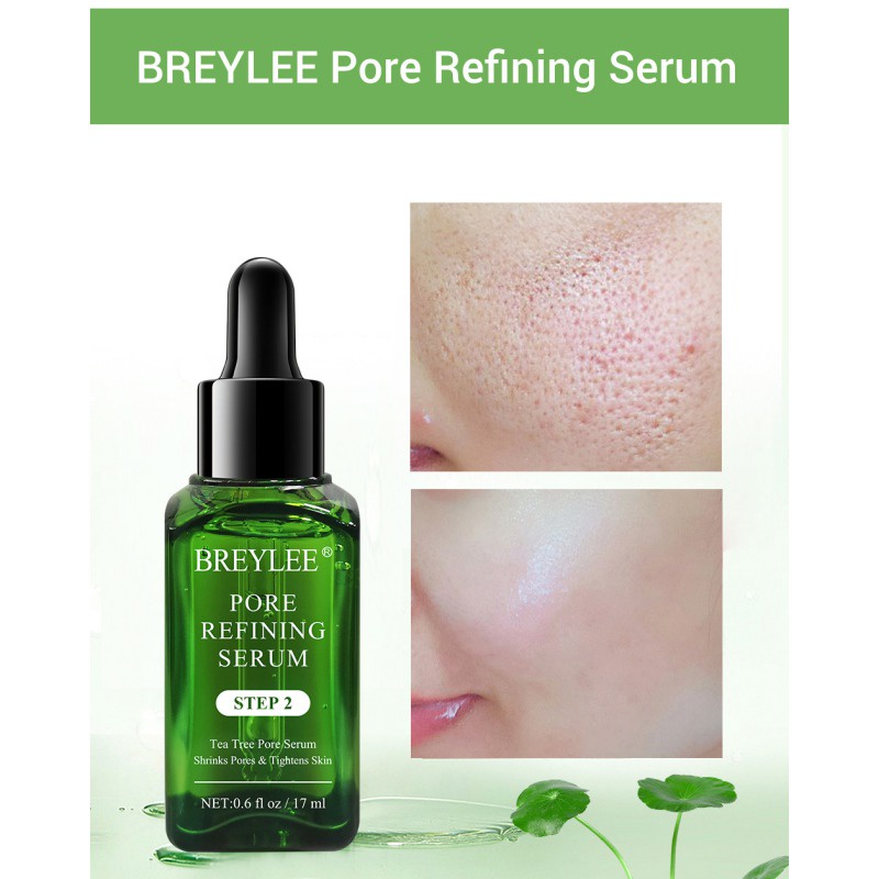 Serum Trà Xanh Trị Mụn Đầu Đen Thu Nhỏ Lỗ Chân Lông 17ml Kèm 100 Mặt Nạ Mũi BREYLEE