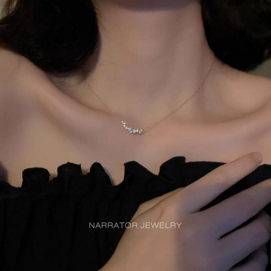 Dây chuyền nữ sợi mảnh mặt đá nhỏ dịu dàng cho nữ V70