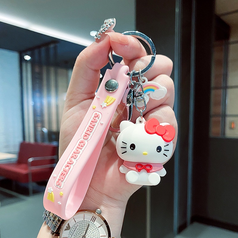 Móc khóa hình nhân vật hoạt hình Sanrio Kuromi Mymelody Cinnamoroll dễ thương