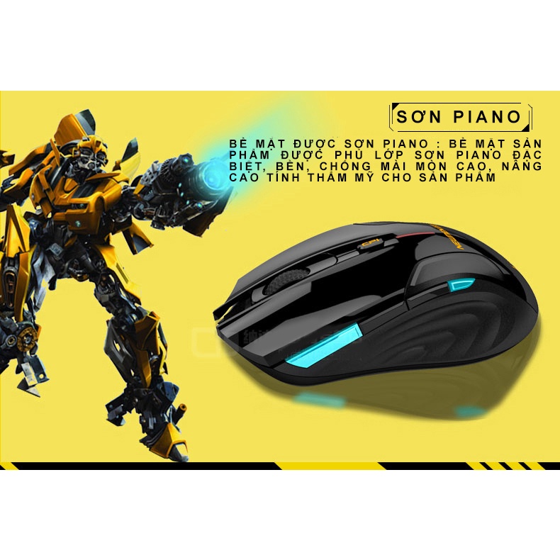 Chuột không dây Newmen Gaming E500 - 2.4G/1600DPI/6 nút- Hàng chính hãng