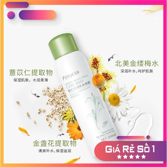 Xịt Khoáng dưỡng ẩm Fenyi Coix Seed Chiết Xuất Hạt Ý Dĩ 200ML