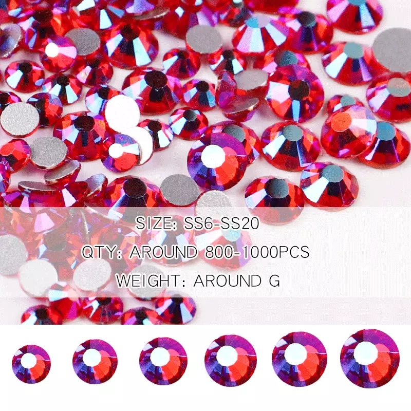 [Hàng mới về] Hộp đựng trang sức kim cương đáy phẳng màu hỗn hợp bằng gốm AB dùng trang trí móng tay DIY