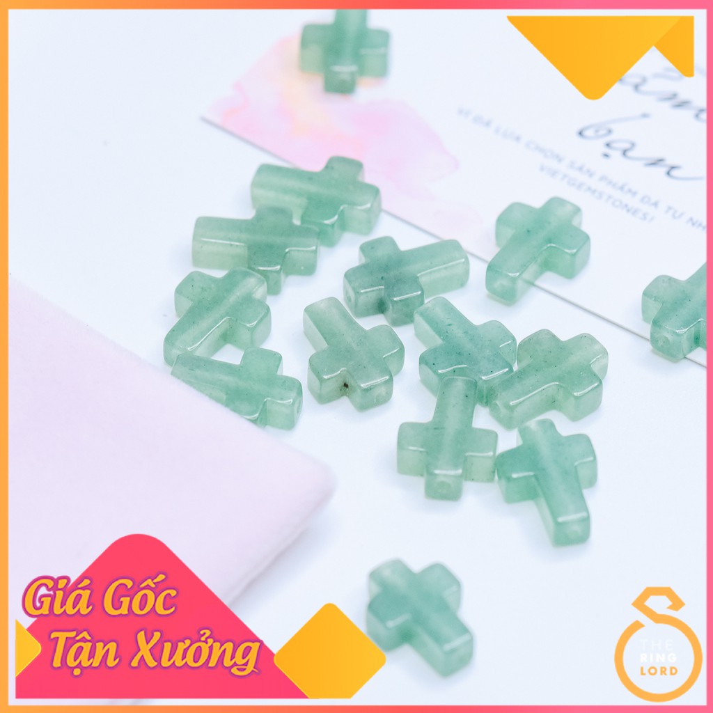 Thánh giá đá xỏ vòng Chuỗi Mân Côi độ bền vĩnh cửu | Tặng kèm dây suôn vòng