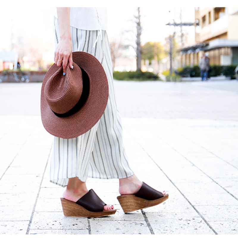 Dép đế xuồng nữ cao gót 8cm KOSU 92970 quai ngang siêu nhẹ chống thấm nước made in Japan