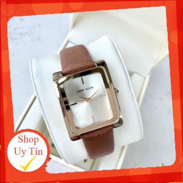 Đồng hồ ANNE KLEIN nữ dây da hàng đẹp logo sắc nét