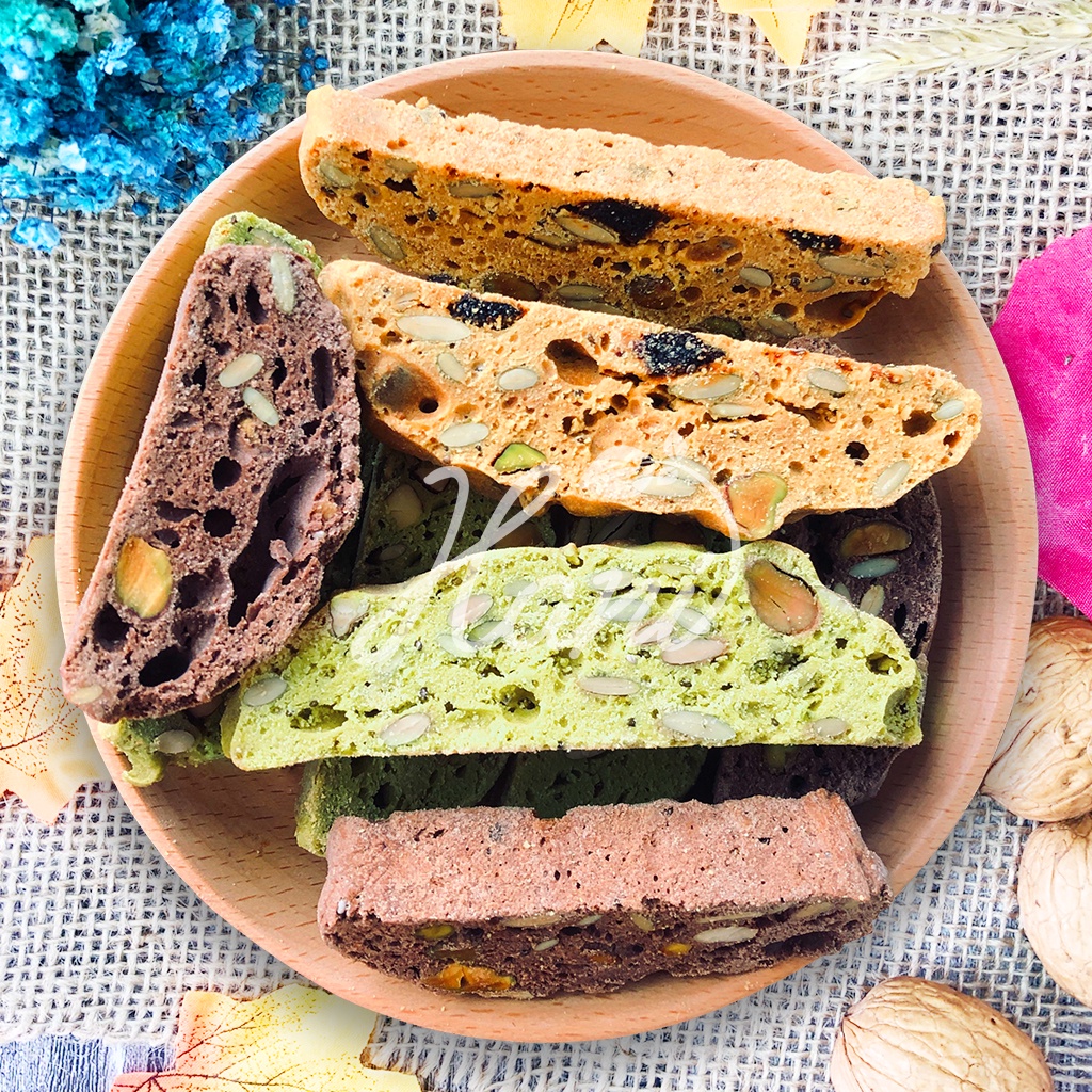Bánh BISCOTTI 3 vị nguyên cám MẬT ONG dành cho người ăn kiêng, giảm cân, tiểu đường | HANI FOOD | BigBuy360 - bigbuy360.vn