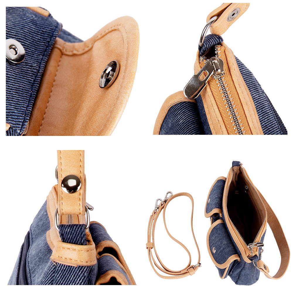 Dela Túi xách nữ đeo chéo đi chơi đẹp hai ngăn cao cấp túi kẹp nách nữ dây xích túi xách quảng châu cao cấp