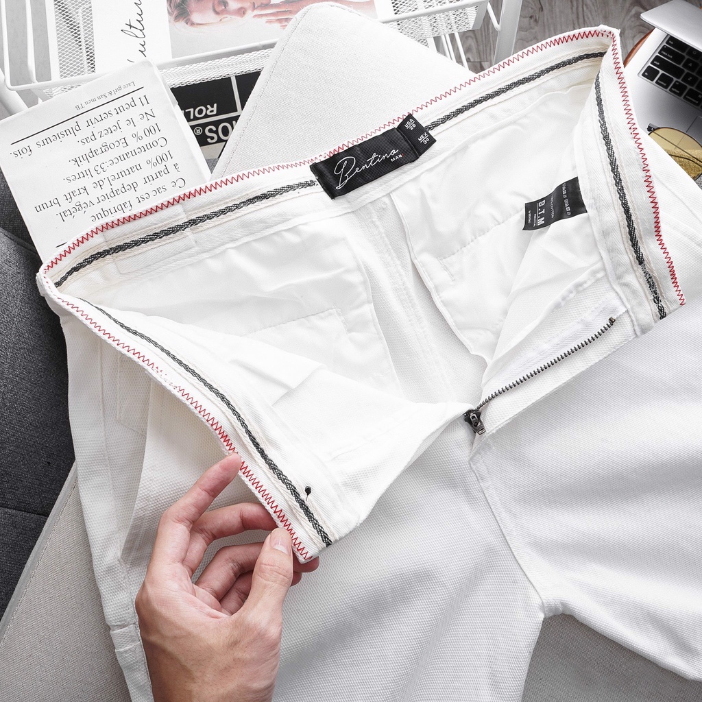 Quần Short Nam BENTINO Tag Trắng 4 Màu chất vải gân dệt Nhẹ Mát - Hàng Xuất Xịn Cao Cấp