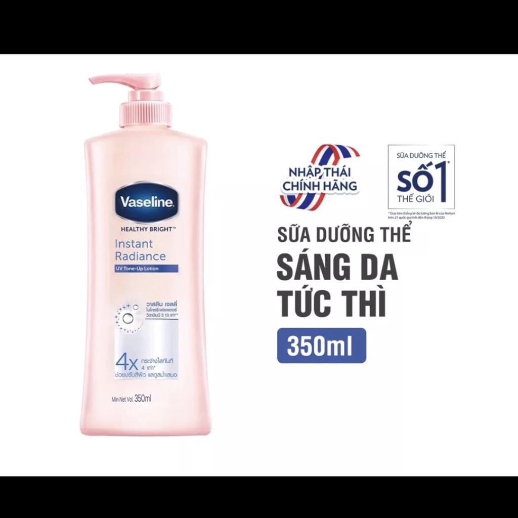 Sữa dưỡng thể trắng da Vaseline 400ML &amp; 200ml