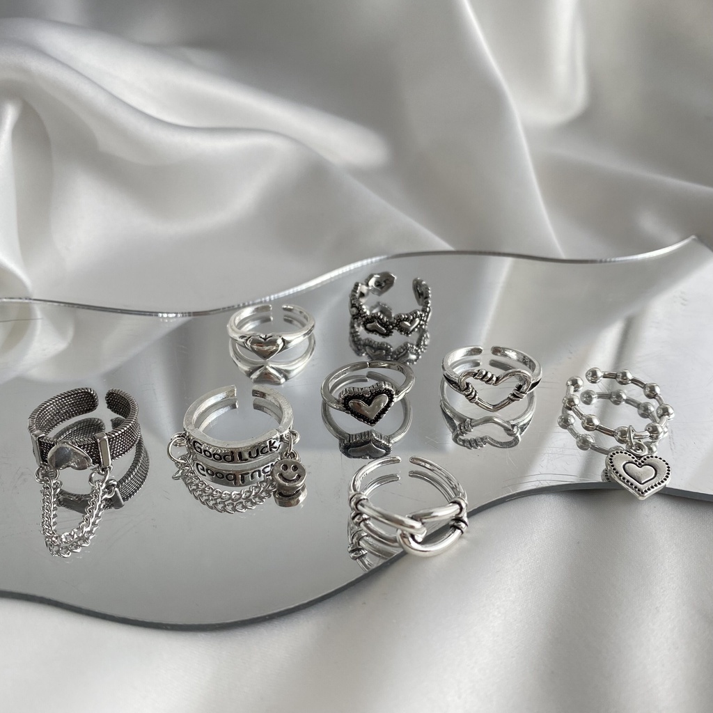 Set Nhẫn Bạc Thời Trang Nữ Độc Đáo