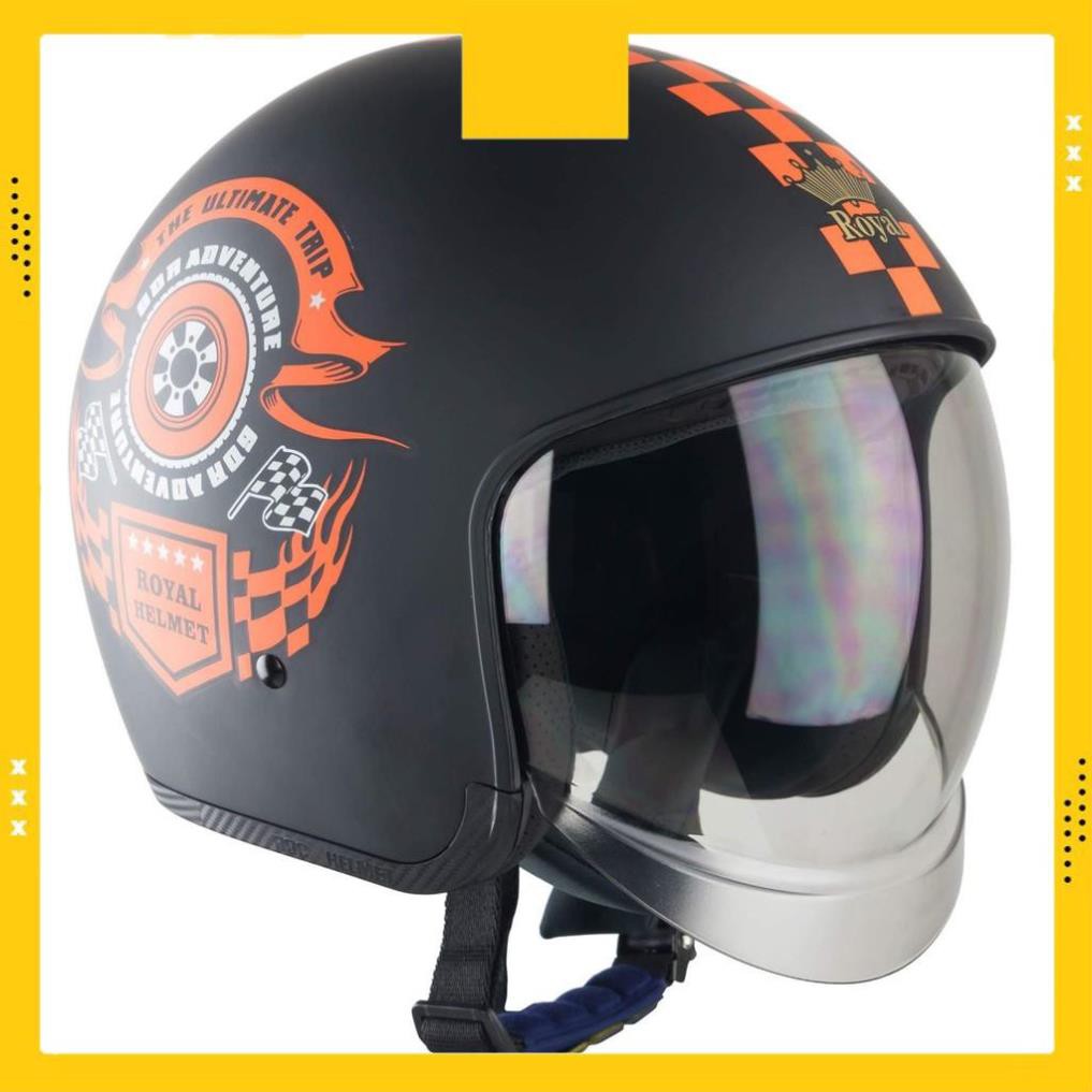 Mũ Bảo Hiểm Royal M139 Kính Âm Tiện Dụng - Bảo Hành Chính Hãng 12 Tháng