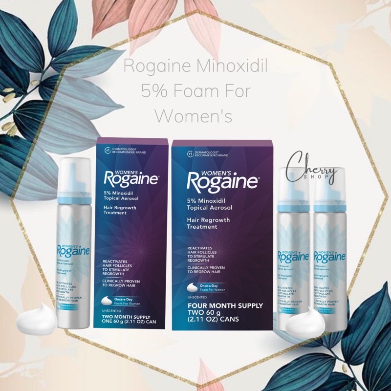 [Hàng USA/HOT] Kem mọc tóc dạng bọt Women's Rogaine Foam Treatmen Minoxidil 5% dành cho nữ của Rogaine