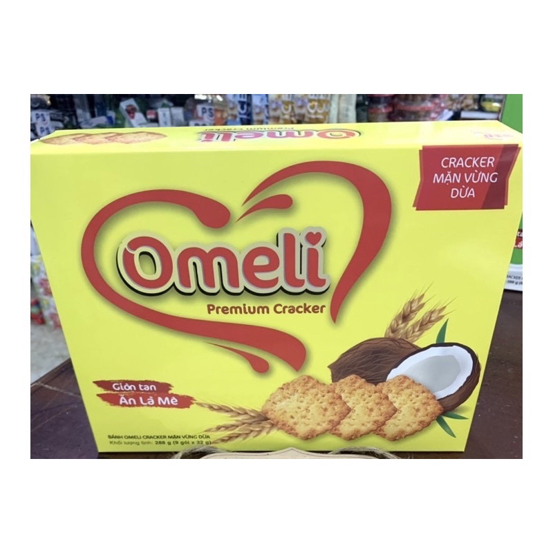 Bánh Omeli Cracker Hộp 288G Khoai Tây/Vừng dừa/Gấc