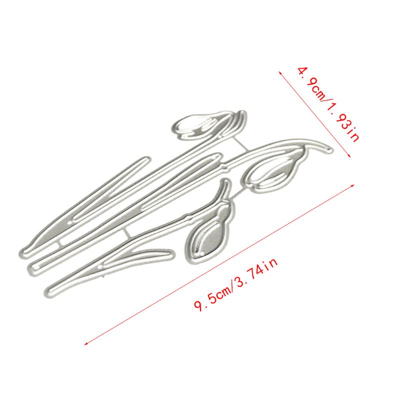 Khuôn Cắt Giấy Làm Từ Kim Loại Hình Lá Trang Trí Scrapbook