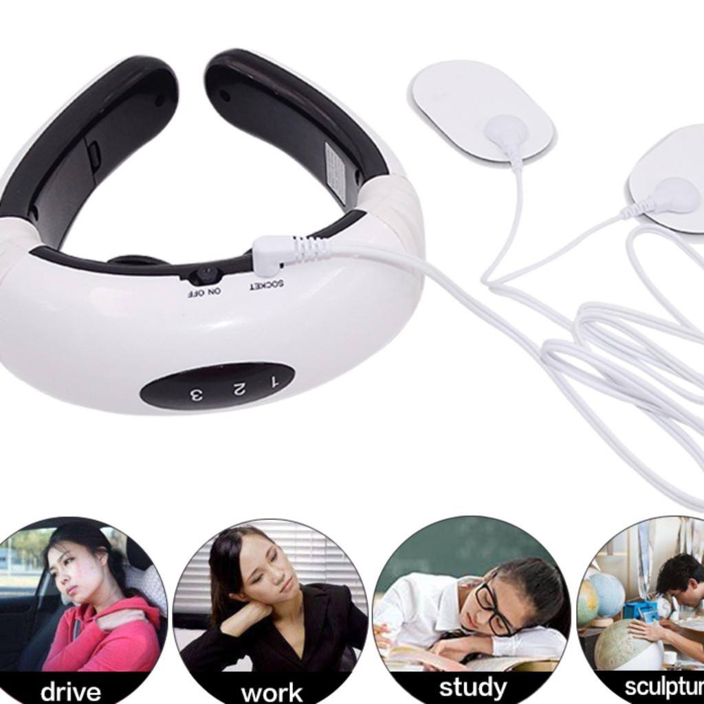 Máy massage cổ vai gáy KAW Cervical Vertebra xung điện Chữ C cao cấp giảm đau, thư giãn