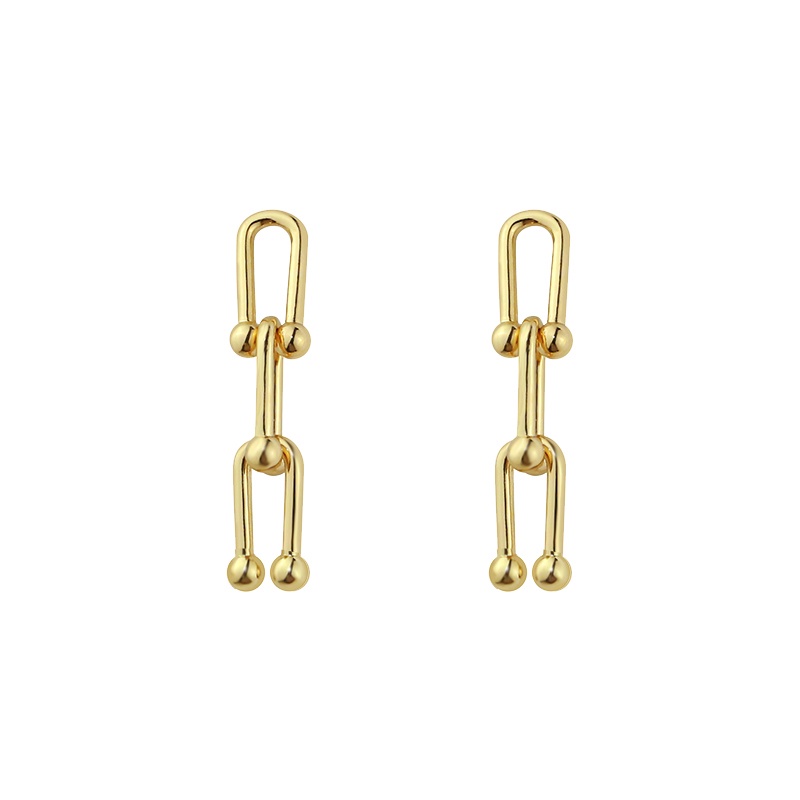 Bông tai mạ vàng hình vuông thời trang