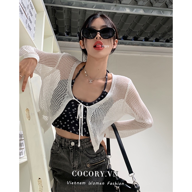 Áo cardigan Xiaozhainv dài tay dáng rộng màu trơn thời trang mùa hè dành cho nữ