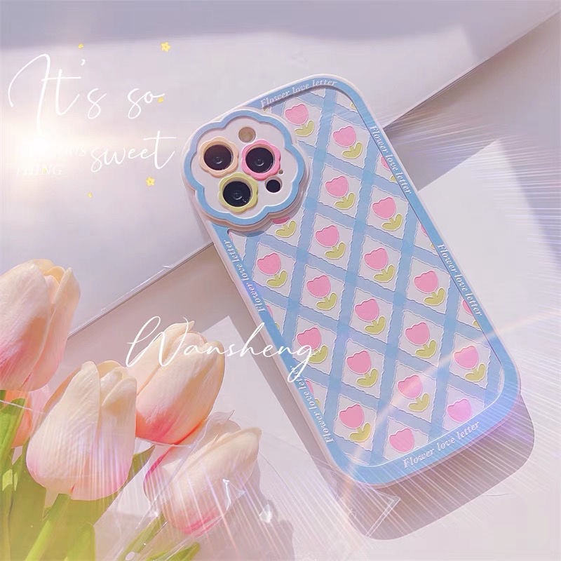 Ốp Điện Thoại Silicon Mềm Họa Tiết Hoa Cho IPhone 12 13 11 Pro Max X Xs Max Xr