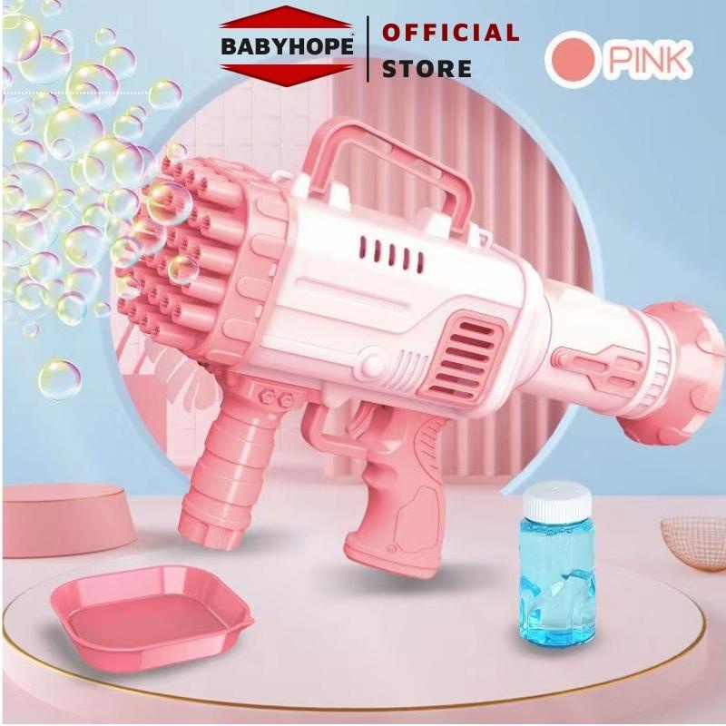 Súng Bắn Bong Bóng 32 Nòng Siêu Mạnh, (Tặng Pin, Nước)