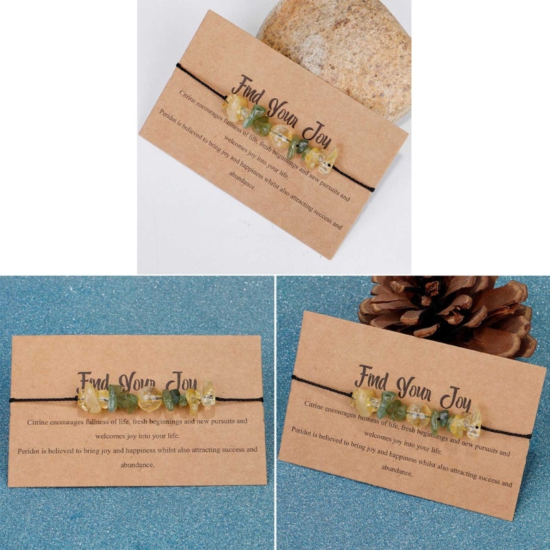 Flgo Vòng Tay Dây Bện Xỏ Hạt Đá Pha Lê Xanh Lá Có Thể Điều Chỉnh