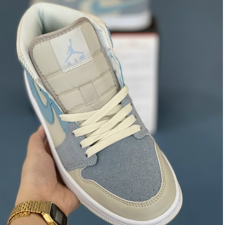 [More&amp;More] Giày Sneaker Jordan 1 Mid &quot;Taro Cream&quot; x OG chất lượng nguyên bản MSN7271