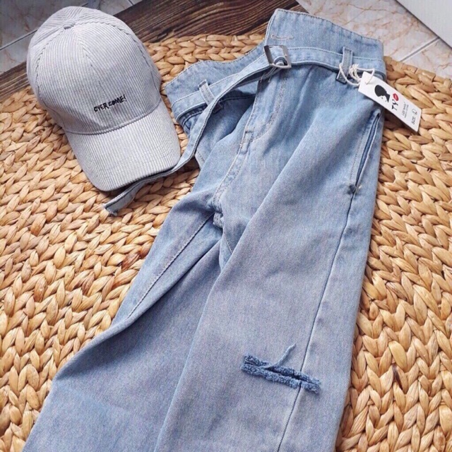 🔥Baggy Jeans Rách ( Kèm Belt)