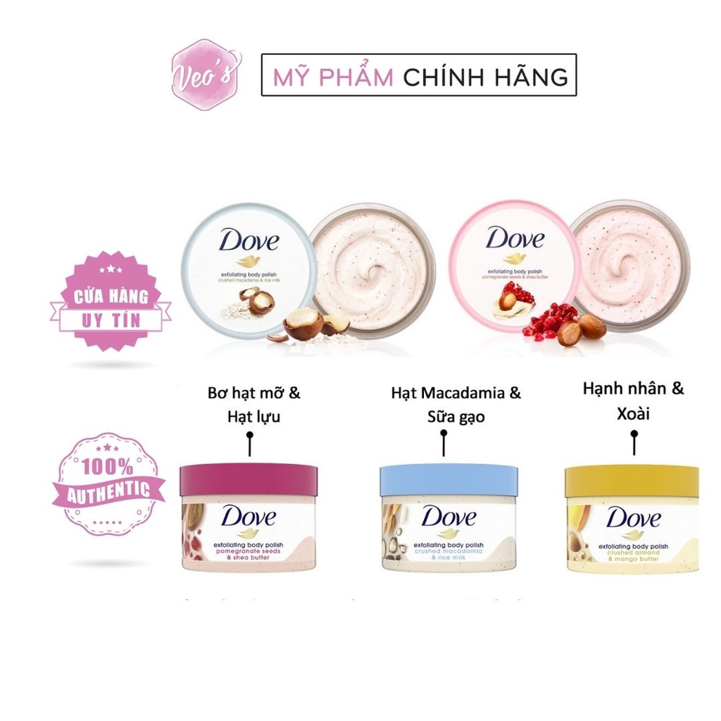 Tẩy da chết toàn thân Dove Exfoliating Body Polish