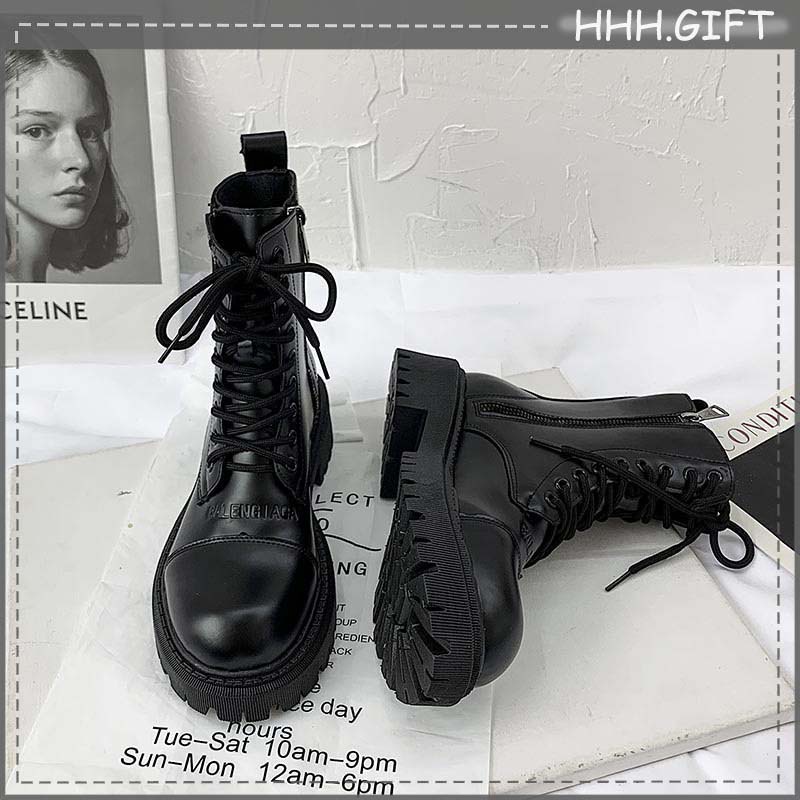 Boots cổ 15cm dập chữ loại xịn khoá bên siêu xinh nằm trong BST mới nhất 2020