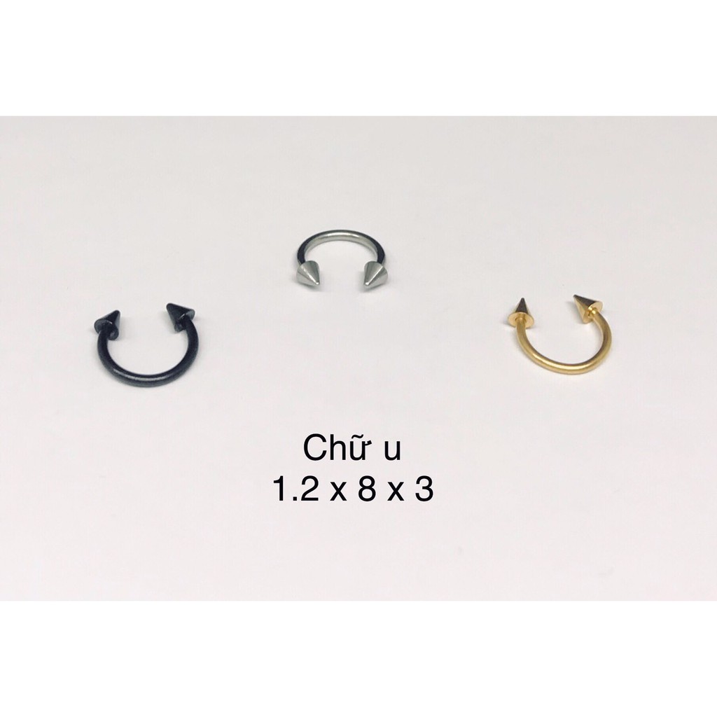 Khuyên chữ U ( 1.2X8X3)- Piercing ocean