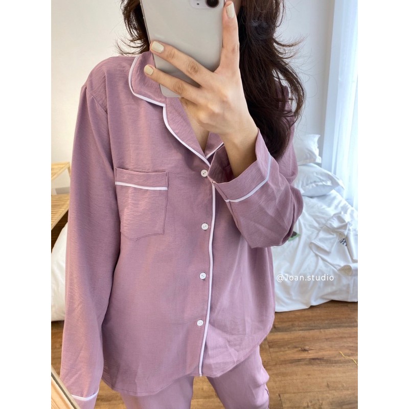 LILAC PYJAMA - Đồ Ngủ Nữ, Đồ Mặc Ở Nhà Chất Đũi Lạnh | BigBuy360 - bigbuy360.vn