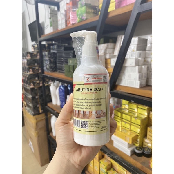 tắm chai kem ủ trắng abutin 350ml