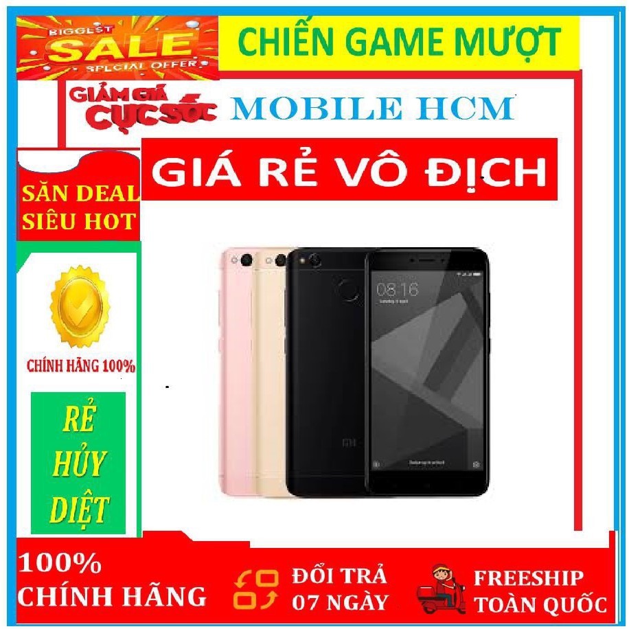 điện thoại Xiaomi Redmi Note 4X mới 2sim Ram 2G/16G, chơi game mượt, có Tiếng Việt sẵn