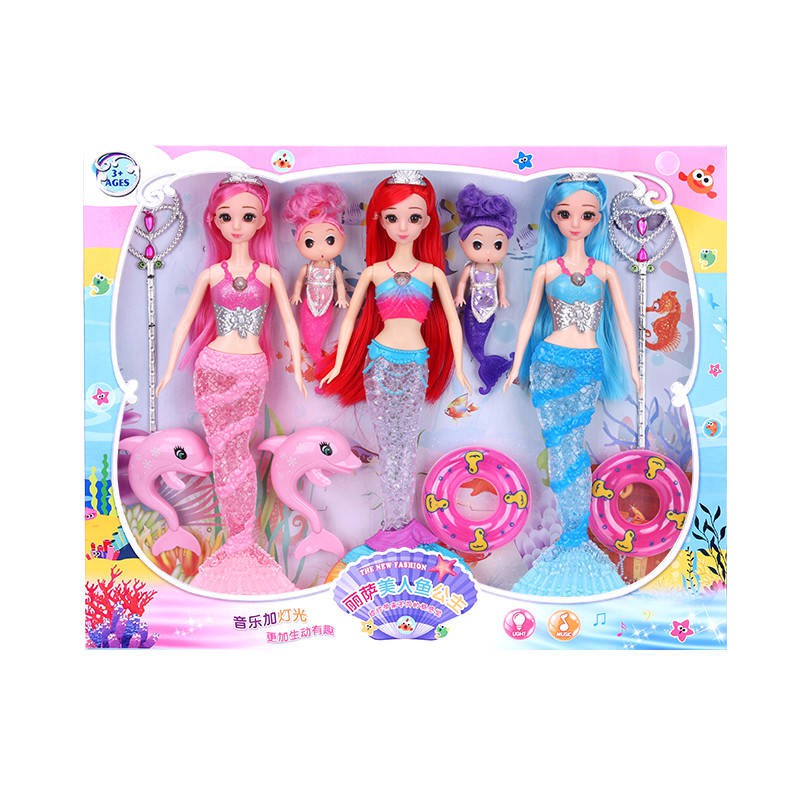 Bluebar hơn búp bê nàng tiên cá đồ chơi phù hợp với người cá công chúa cô gái handmade búp bê quà tặng sinh nhật trẻ em