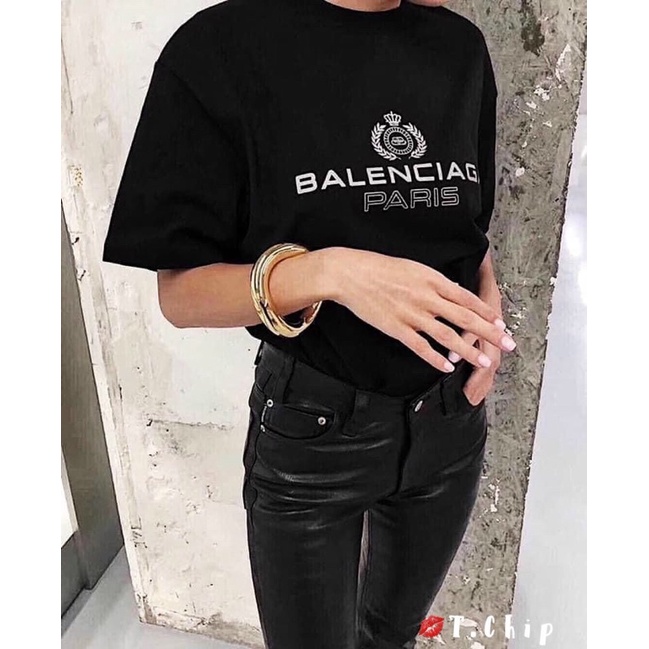Áo phông thụng chữ dập nổi Ba_len B100