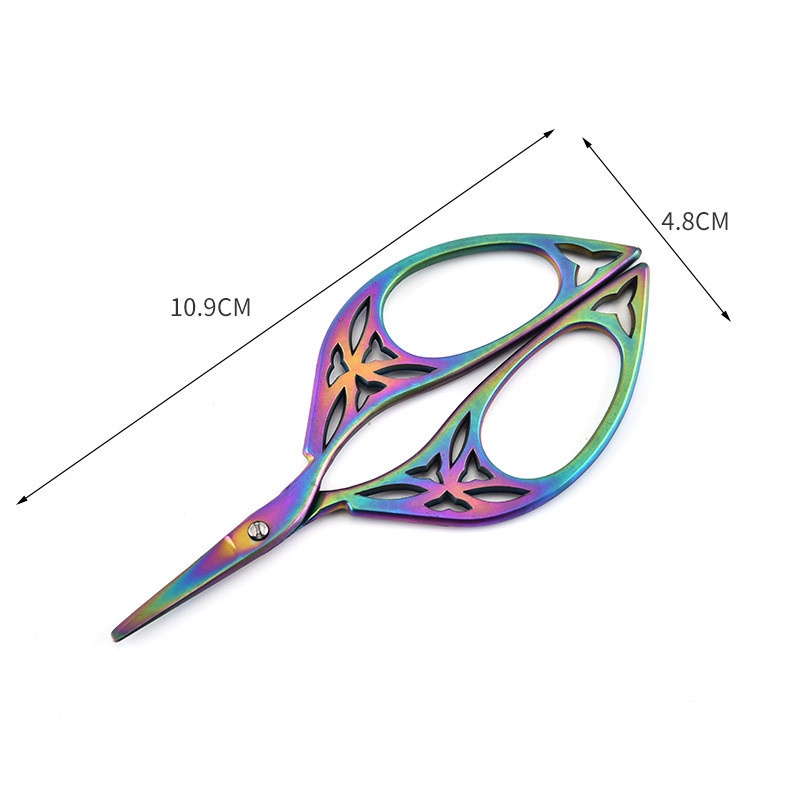 Bán nóng Kéo nhỏ Cổ điển Thêu thép không gỉ sắc nét và Kéo may Đồ dùng may Chéo Kéo Cắt Sợi