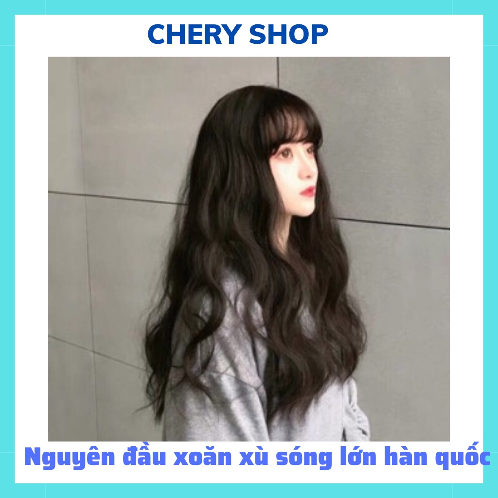 Tóc giả nữ đẹp cả đầu ❤️FREESHIP  tóc giả nguyên đầu nữ xù lửng- mã 8184