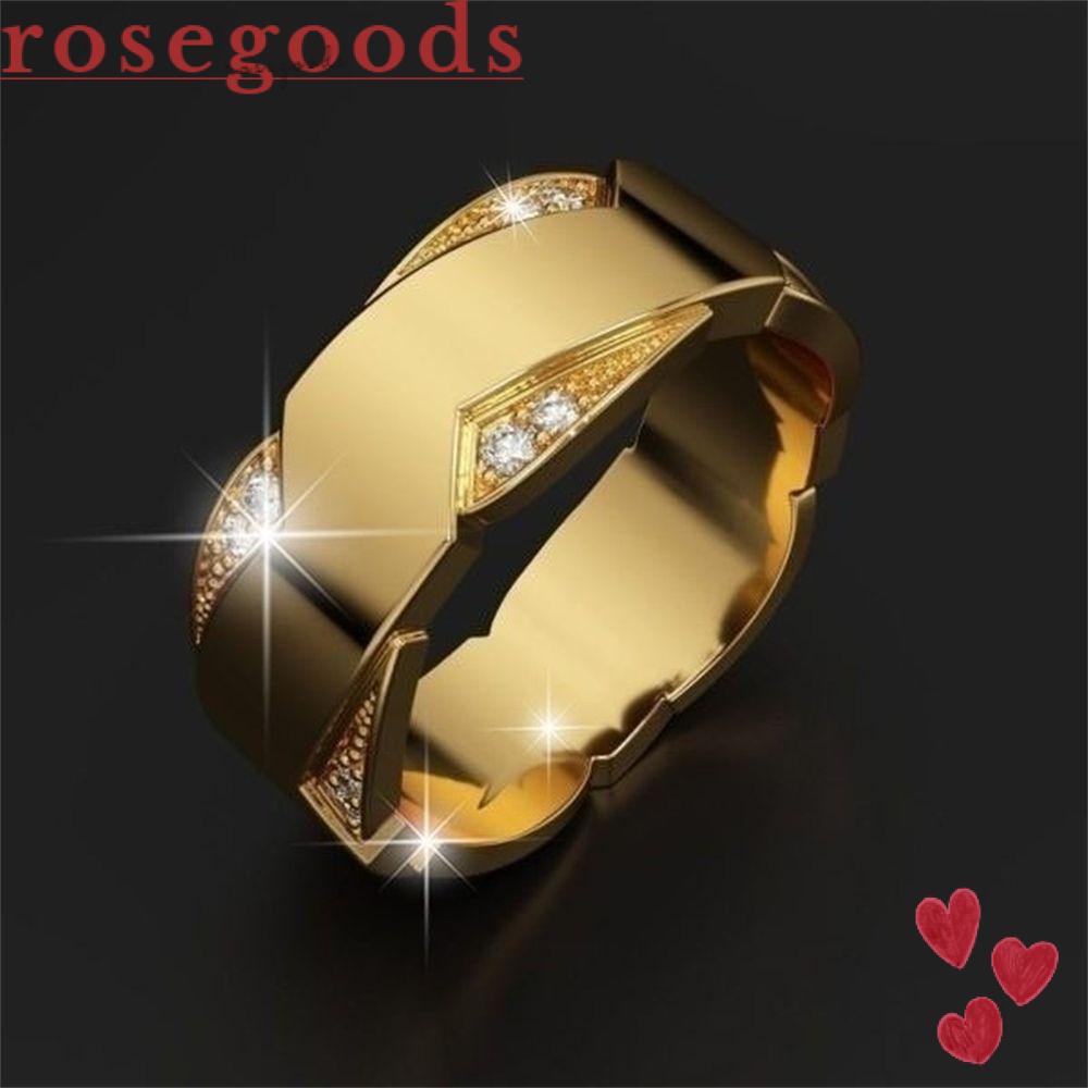 Nhẫn Hoa Hồng Zircon Thời Trang Nữ|Kinh doanh Gothic Punk