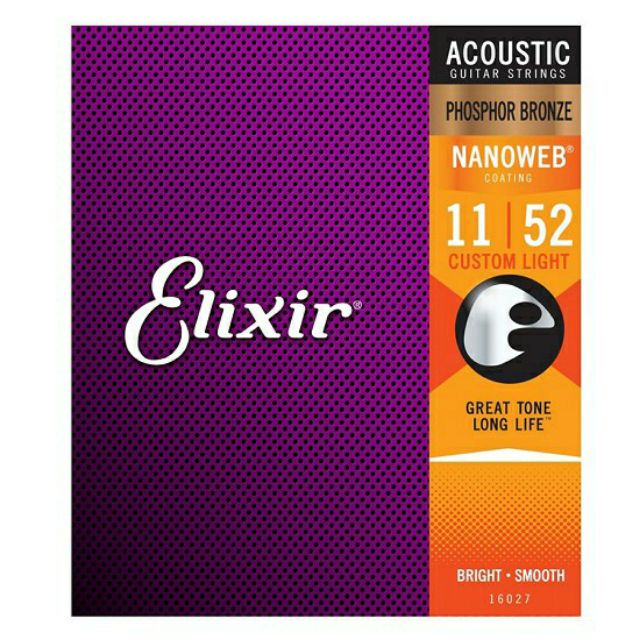 Dây đàn guitar acoustic Elixir (Nanoweb) size 11 chất lượng