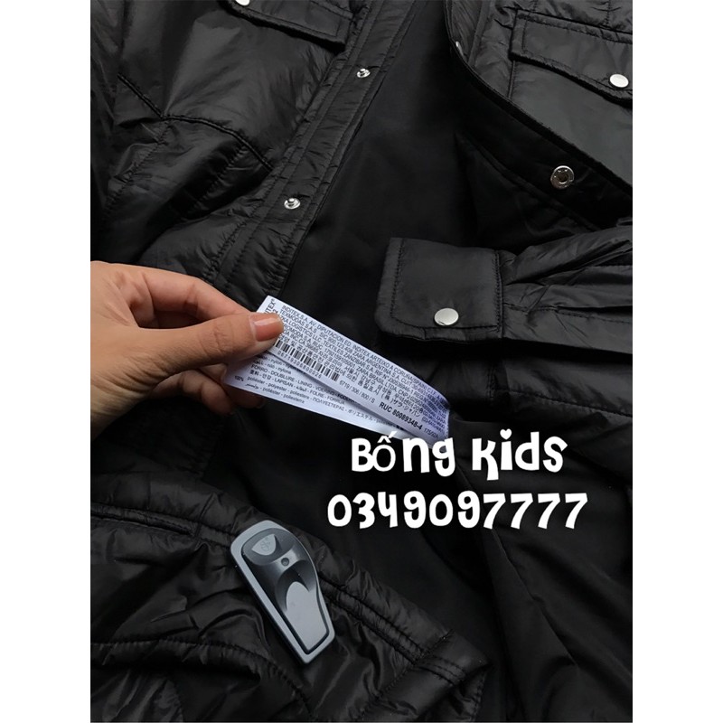 Áo Khoác Nam Kiểu Sơ Mi Chần Bông Đen ZR Phom To