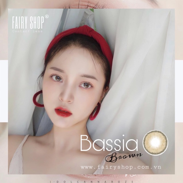 Kính Áp kính tròng cao cấp Bassia Brown Lens 14.0mm - Kính Áp Tròng FAIRY SHOP CONTACT LENS độ 0 đến 6