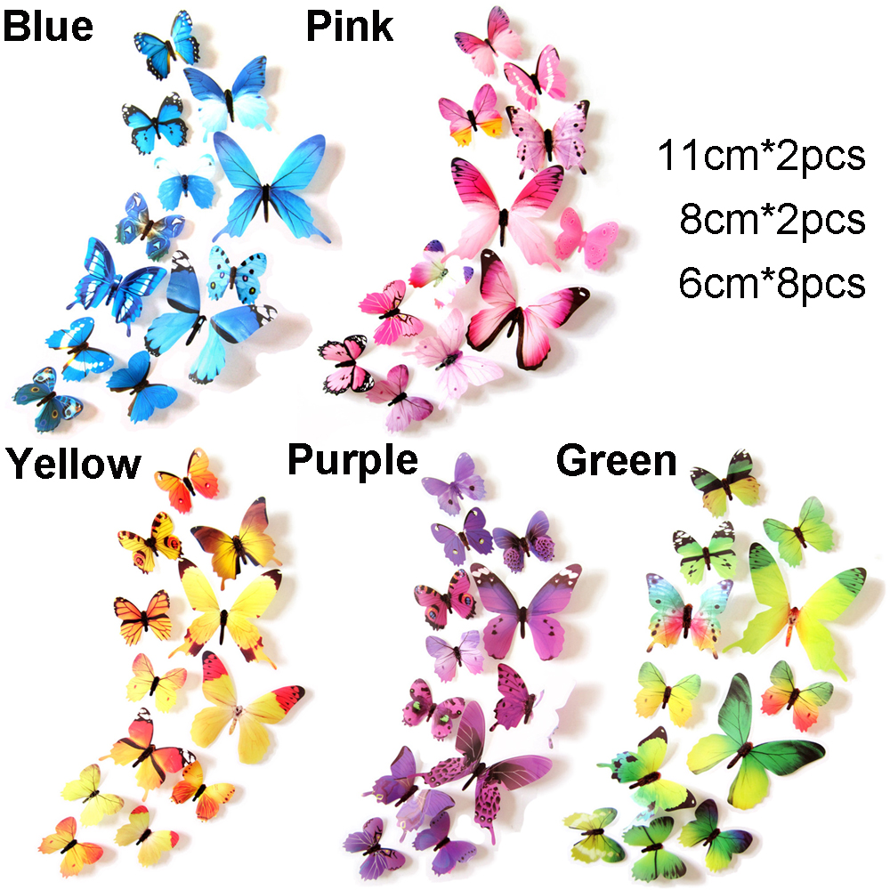 KUNHEV Set 12 Miếng Dán Tường Trang Trí Hình Cánh Hoa Mẫu Đơn 3d